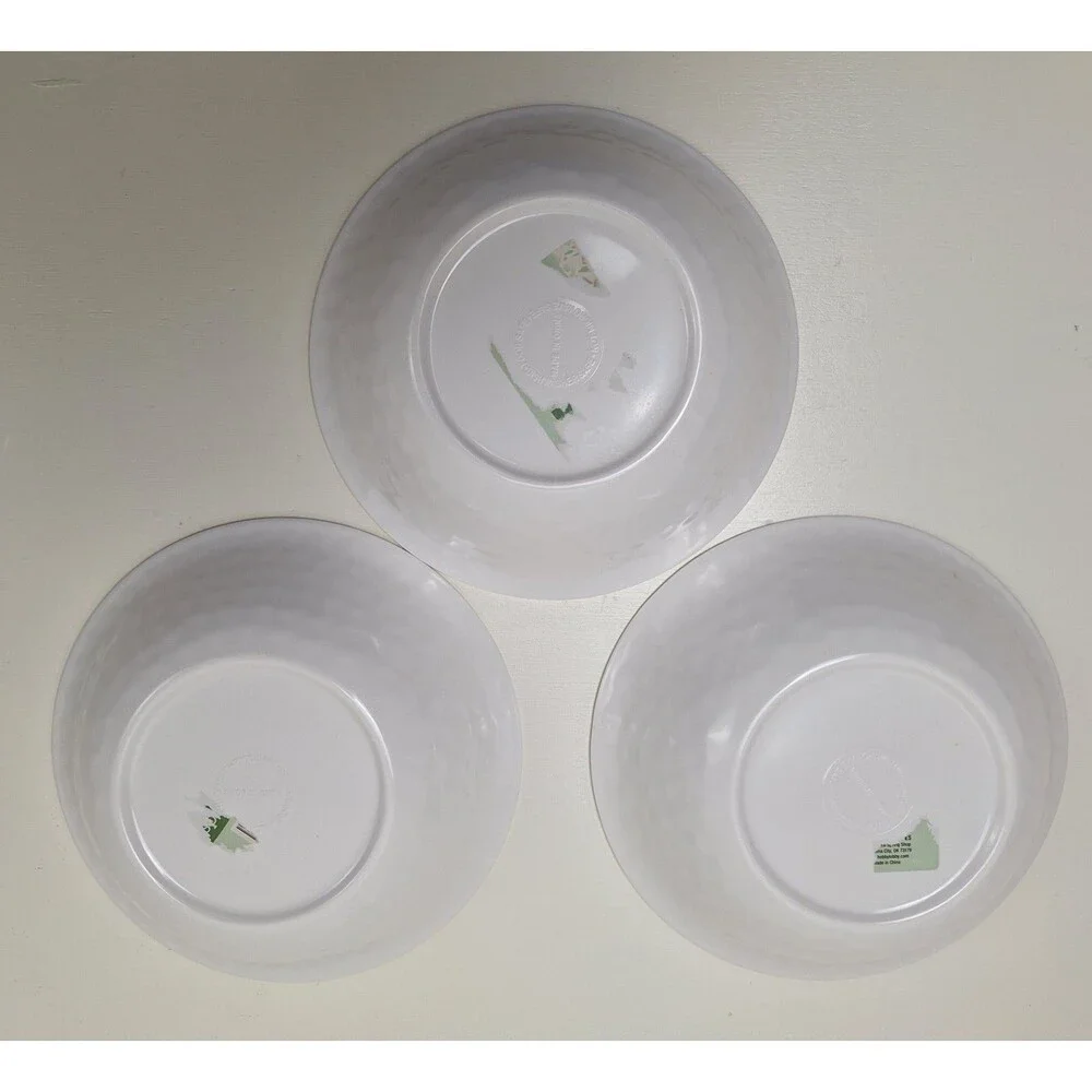 Set  of 3 Melamine 24 oz. Cereal Bowls Great Outdoors Camping Theme - Exc!